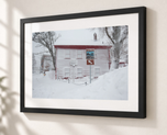 Winter Quiet in Marblehead in Flat Black frame with white archival mat