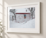 Winter Quiet in Marblehead in Flat White frame with white archival mat