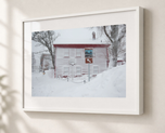 Winter Quiet in Marblehead in Gallery White frame with white archival mat