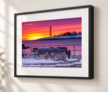Winter Sunrise in Gallery Black frame with white archival mat