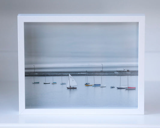 Elegant 11x14 fine art prints in shadowbox frames, perfect for pop-up gallery or stylish home decor.