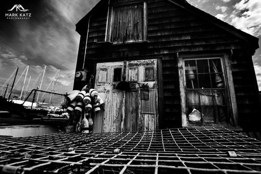 Black and white coastal photo highlighting contrast and textures, fine art photography.