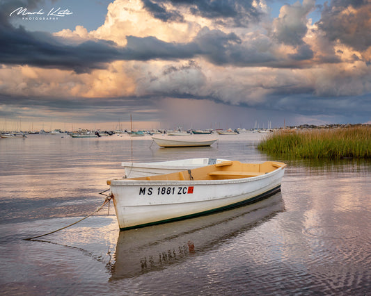 Distant thunderstorm in Nantucket- fine art nautical photography